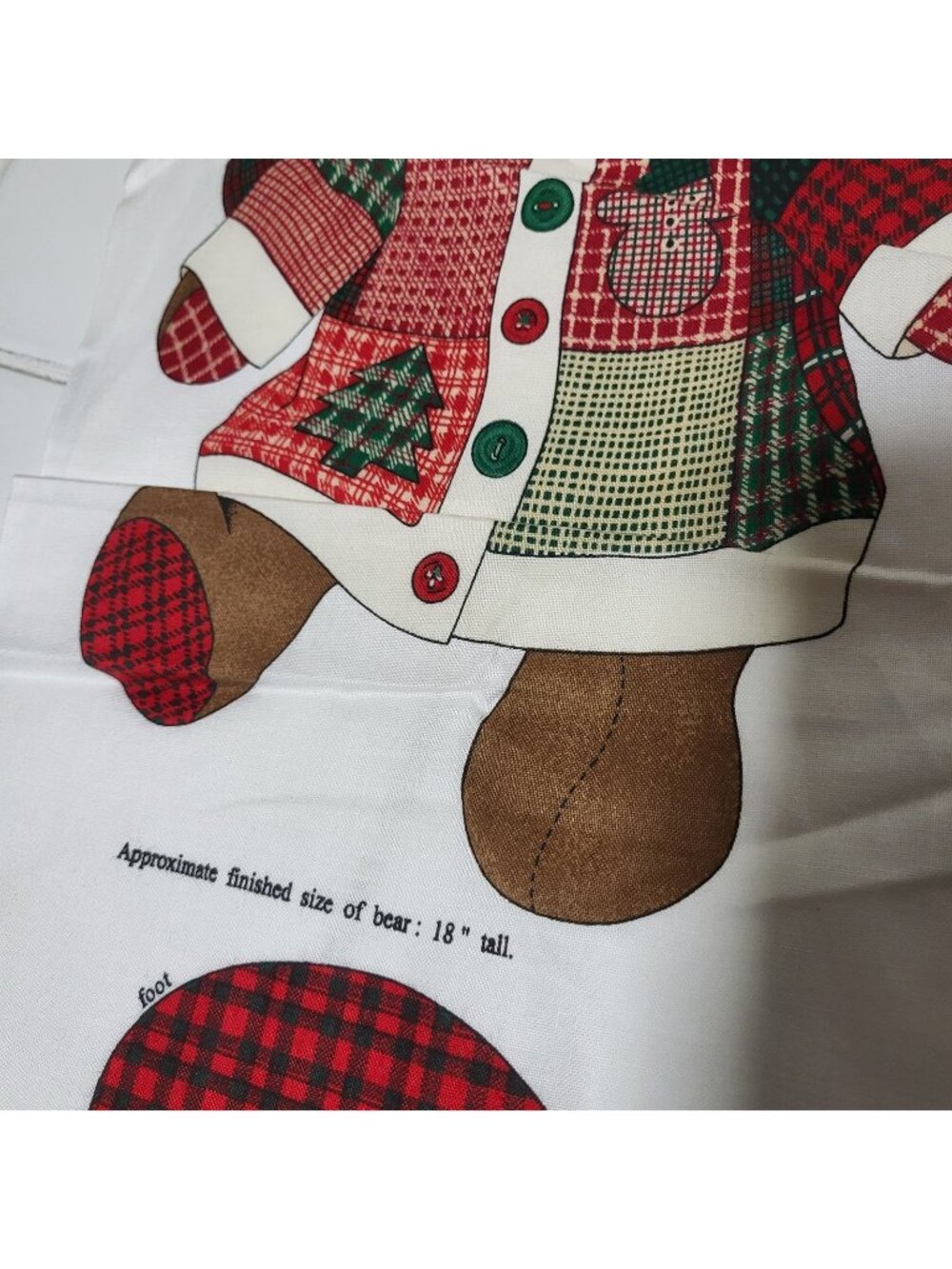 VIP Cranston Print Works Cut & Sew Cotton Panel Patchwork Christmas Bear
